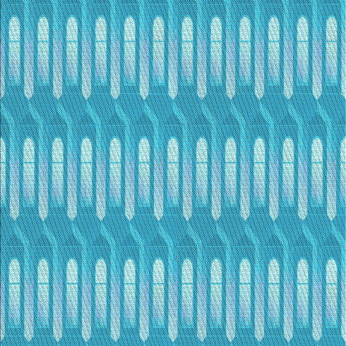 Machine Washable Transitional Bright Turquoise Blue Rug, wshpat3245lblu