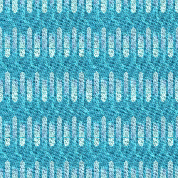 Round Machine Washable Transitional Bright Turquoise Blue Rug, wshpat3245lblu