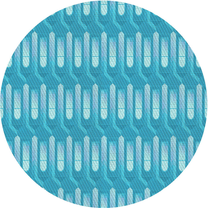 Square Machine Washable Transitional Bright Turquoise Blue Rug in a Living Room, wshpat3245lblu