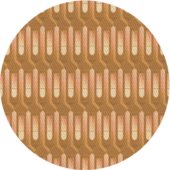 Square Patterned Orange Rug, pat3245org