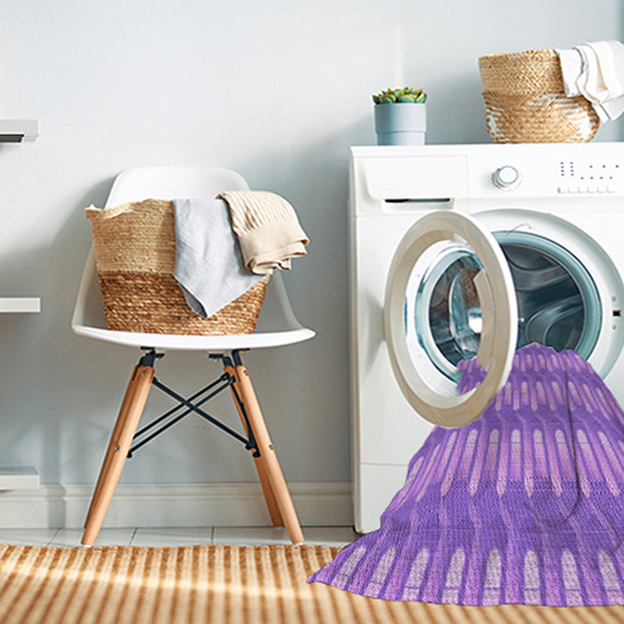 Machine Washable Transitional Violet Purple Rug in a Washing Machine, wshpat3245pur