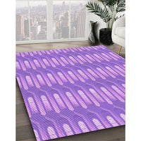 Patterned Violet Purple Rug, pat3245pur