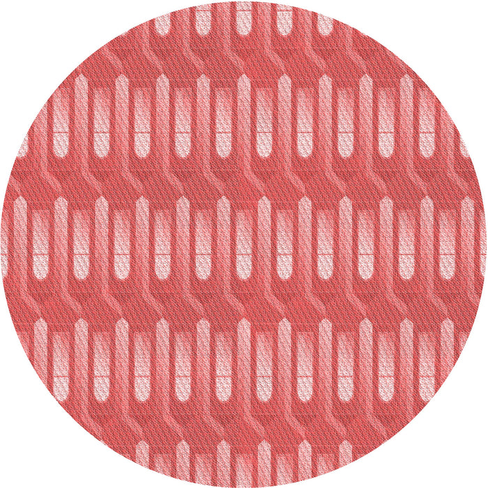 Square Patterned Ruby Red Rug, pat3245rd