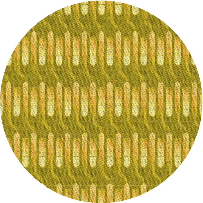 Square Patterned Dark Golden Brown Rug, pat3245yw