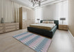 Patterned Gray Novelty Rug in a Bedroom, pat3245