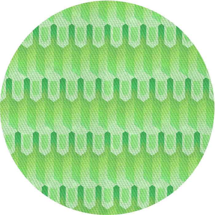 Square Machine Washable Transitional Emerald Green Rug in a Living Room, wshpat3246grn