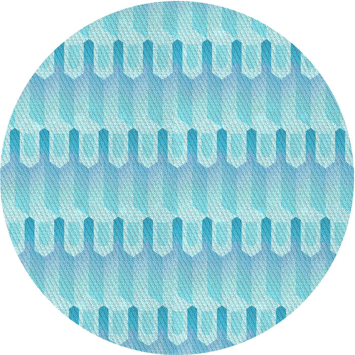 Square Machine Washable Transitional Blue Turquoise Green Rug in a Living Room, wshpat3246lblu