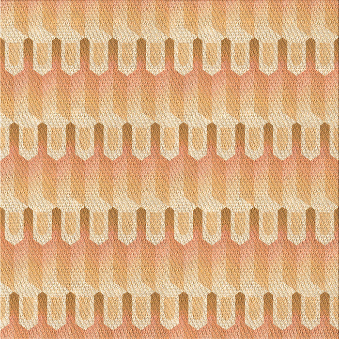 Round Machine Washable Transitional Orange Rug, wshpat3246org