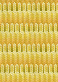 Machine Washable Transitional Bold Yellow Rug, wshpat3246yw