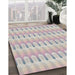 Machine Washable Transitional Rosy Pink Rug in a Family Room, wshpat3246