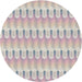 Sideview of Patterned Pink Novelty Rug, pat3246