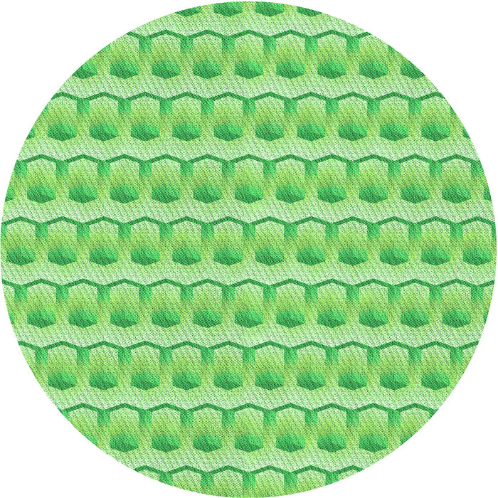 Square Patterned Green Rug, pat3247grn