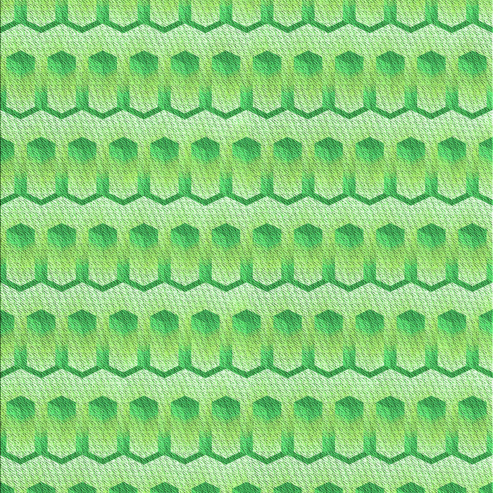 Machine Washable Transitional Green Rug, wshpat3247grn