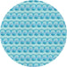 Square Patterned Blue Rug, pat3247lblu