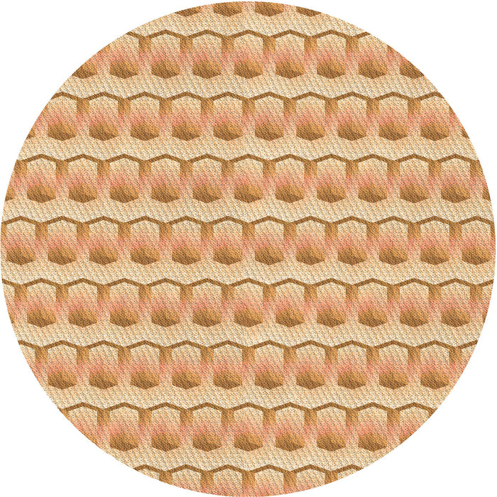 Square Patterned Orange Rug, pat3247org