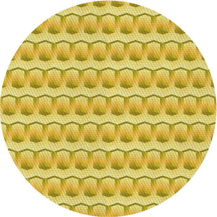 Square Patterned Bold Yellow Rug, pat3247yw