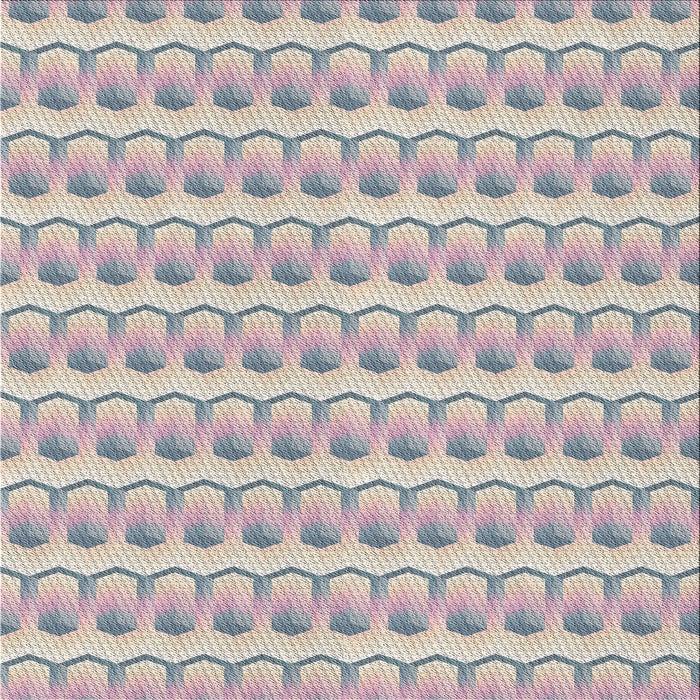 Square Patterned Dark White Beige Novelty Rug, pat3247