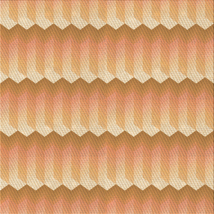 Round Patterned Yellow Orange Rug, pat3248org