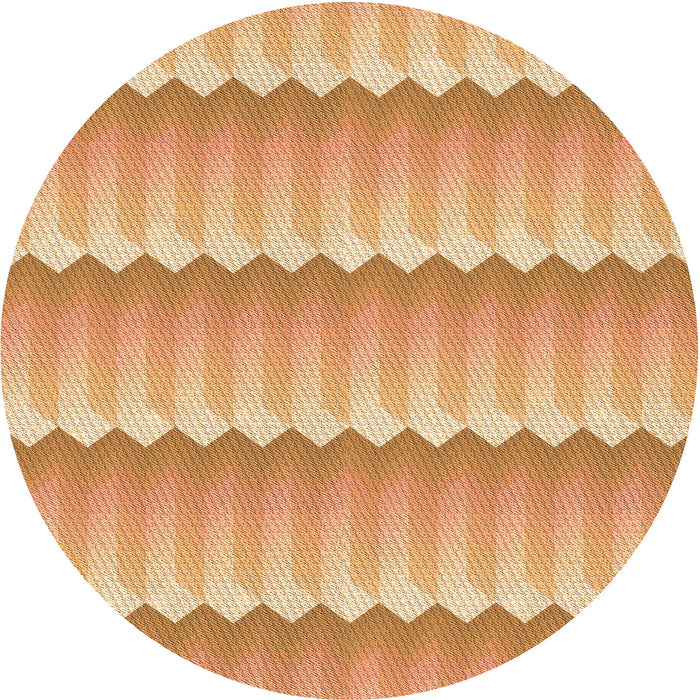 Square Patterned Yellow Orange Rug, pat3248org