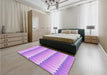 Patterned Pastel Purple Pink Rug in a Bedroom, pat3248pur