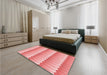 Patterned Pastel Pink Rug in a Bedroom, pat3248rd