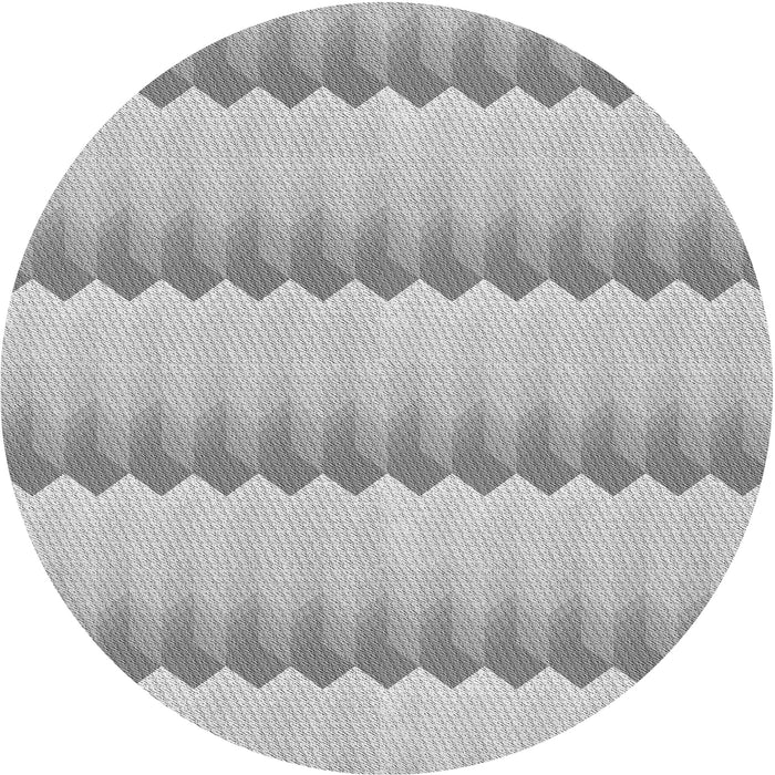 Square Patterned Platinum Silver Gray Rug, pat3249gry