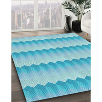 Patterned Blue Rug, pat3249lblu