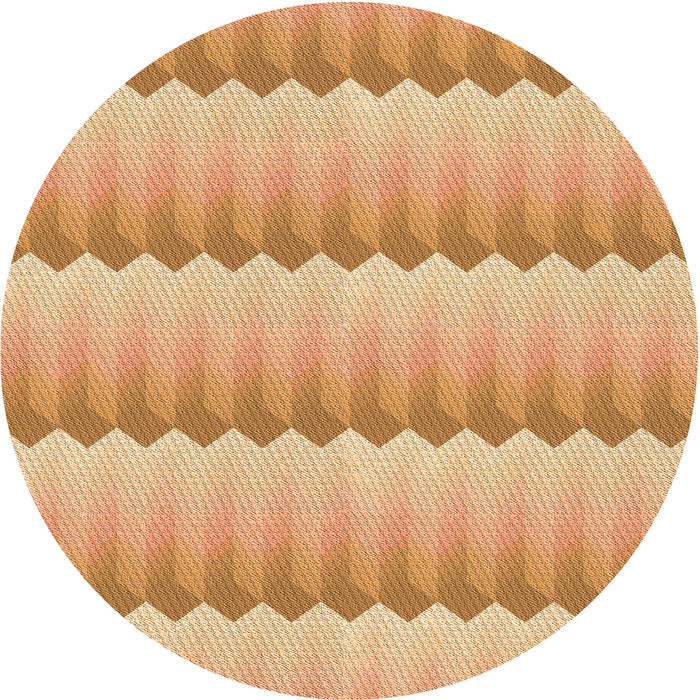 Square Patterned Yellow Orange Rug, pat3249org