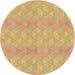 Square Patterned Saffron Yellow Rug, pat325brn