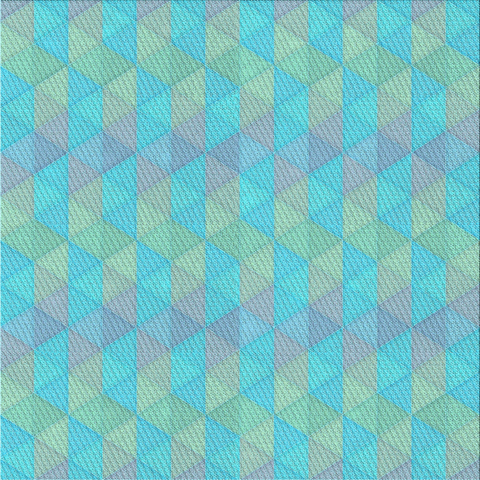 Round Patterned Macaw Blue Green Rug, pat325lblu