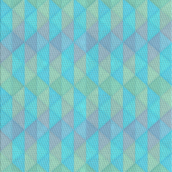 Machine Washable Transitional Macaw Blue Green Rug, wshpat325lblu