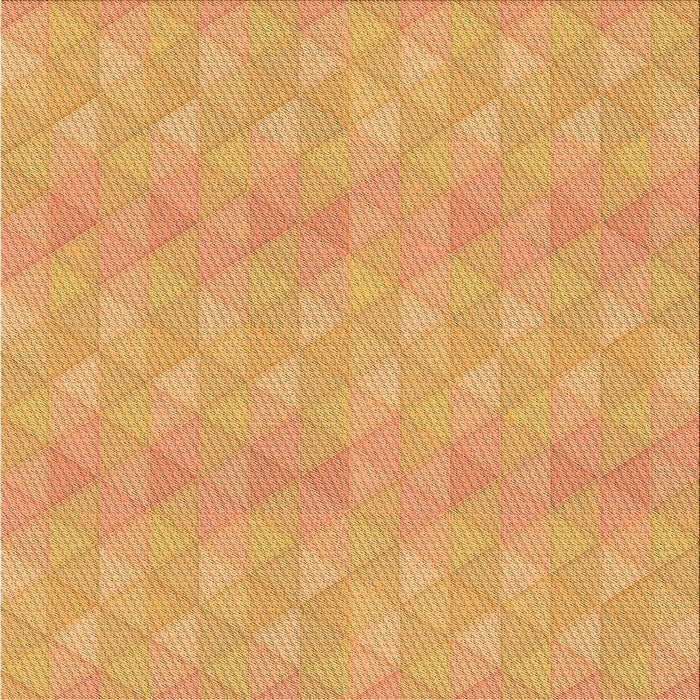 Round Patterned Orange Rug, pat325org