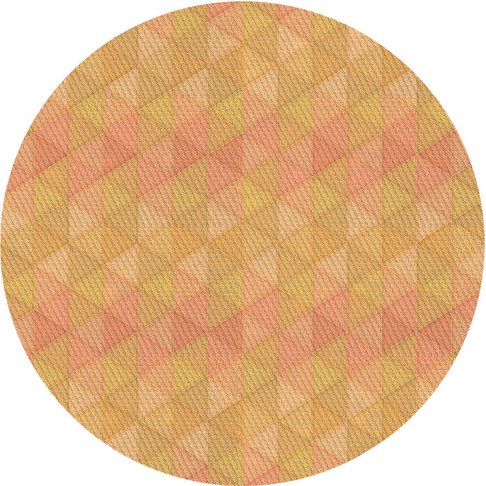 Square Patterned Orange Rug, pat325org