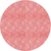 Square Patterned Light Salmon Pink Rug, pat325rd
