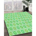 Patterned Green Rug in Family Room, pat3250grn