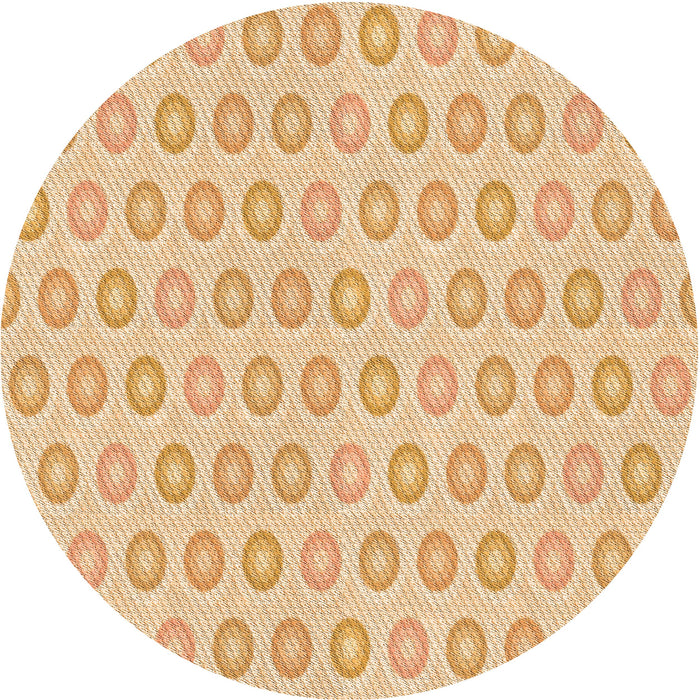 Square Patterned Orange Rug, pat3250org