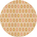 Square Patterned Orange Rug, pat3250org