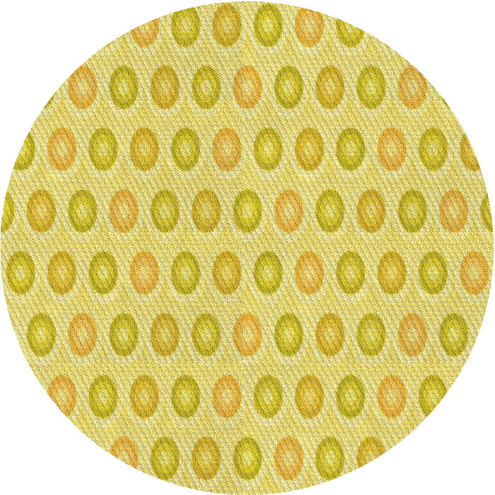 Square Machine Washable Transitional Yellow Rug in a Living Room, wshpat3250yw