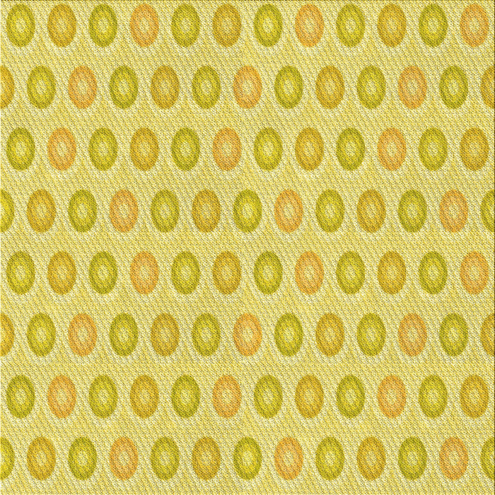 Round Machine Washable Transitional Yellow Rug, wshpat3250yw