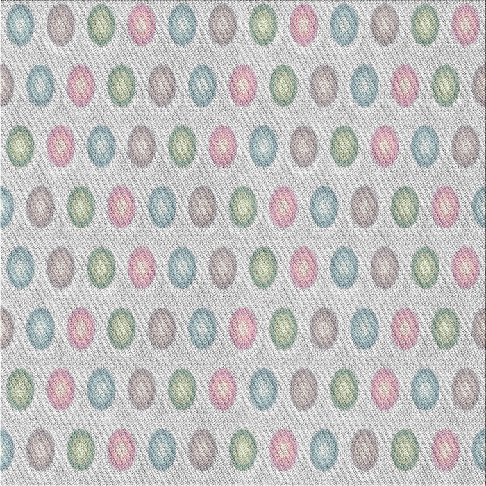 Square Patterned Platinum Gray Novelty Rug, pat3250