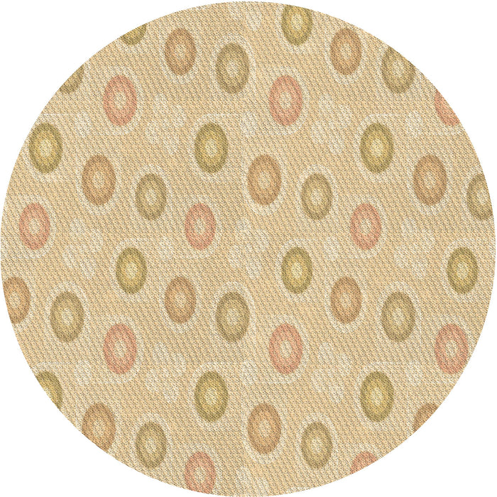 Square Patterned Metallic Gold Rug, pat3251brn
