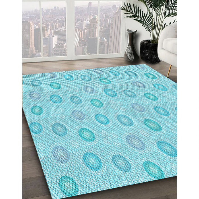 Machine Washable Transitional Diamond Blue Rug in a Family Room, wshpat3251lblu