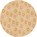 Square Patterned Orange Rug, pat3251org