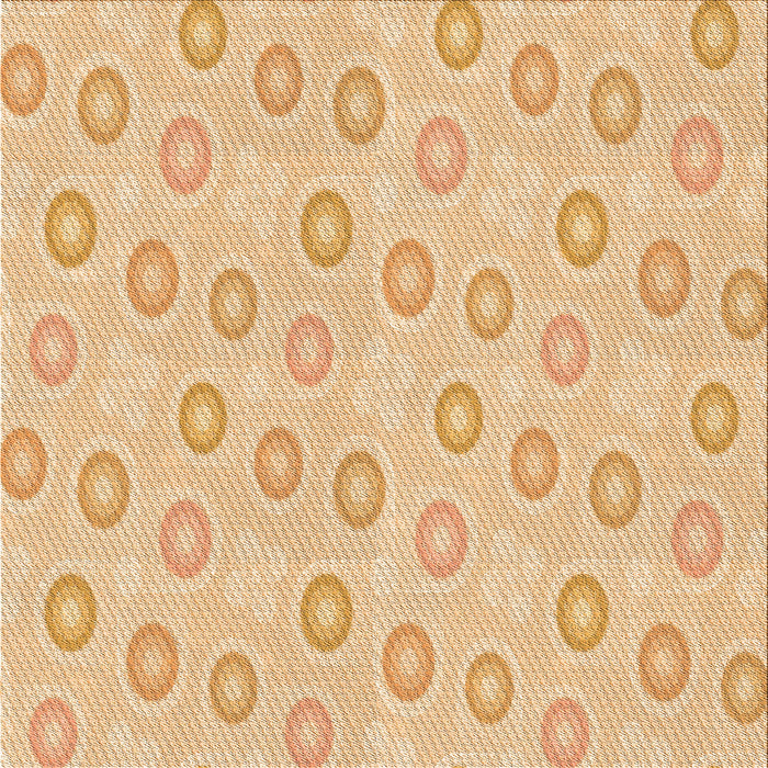 Round Machine Washable Transitional Orange Rug, wshpat3251org