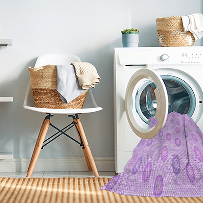 Machine Washable Transitional Purple Rug in a Washing Machine, wshpat3251pur