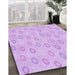 Machine Washable Transitional Purple Rug in a Family Room, wshpat3251pur