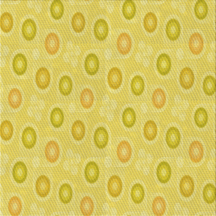 Round Machine Washable Transitional Yellow Rug, wshpat3251yw