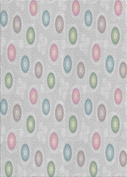 Patterned Platinum Gray Novelty Rug, pat3251