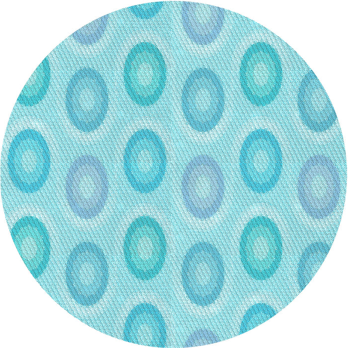 Square Patterned Blue Turquoise Green Rug, pat3252lblu