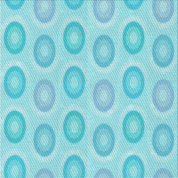 Round Patterned Blue Turquoise Green Rug, pat3252lblu